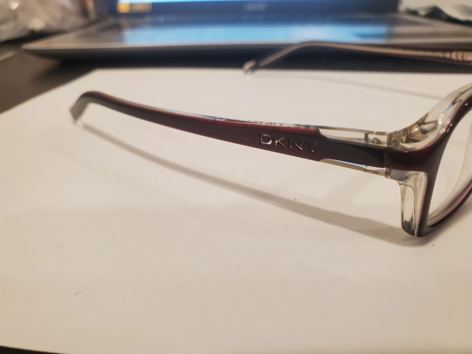 DONNA KARAN NEW YORK DKNY DY 4618 3417 BORDEAUX CRYSTAL EYEGLASSES 52mm/15/135 2