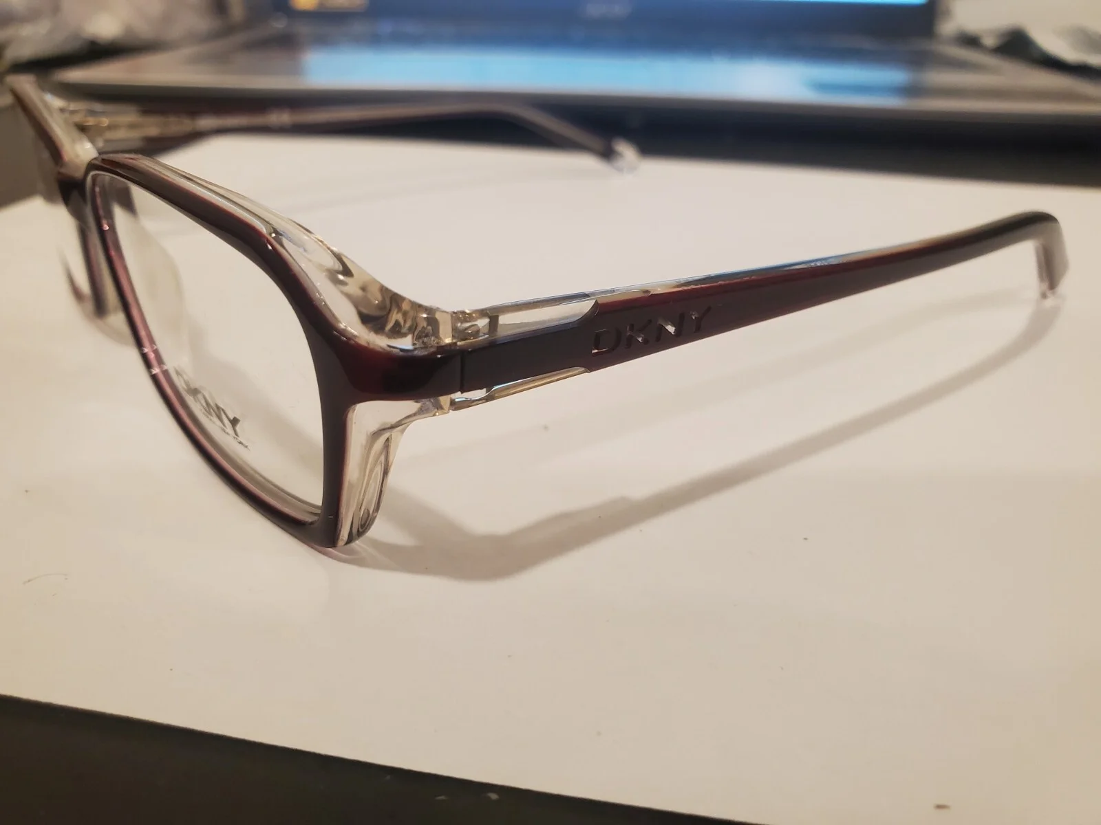 DONNA KARAN NEW YORK DKNY DY 4618 3417 BORDEAUX CRYSTAL EYEGLASSES 52mm/15/135 3