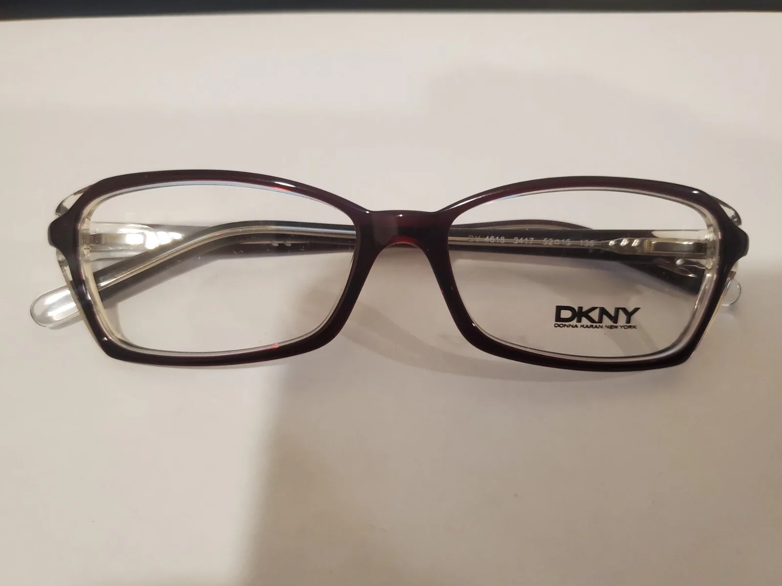 DONNA KARAN NEW YORK DKNY DY 4618 3417 BORDEAUX CRYSTAL EYEGLASSES 52mm/15/135 4