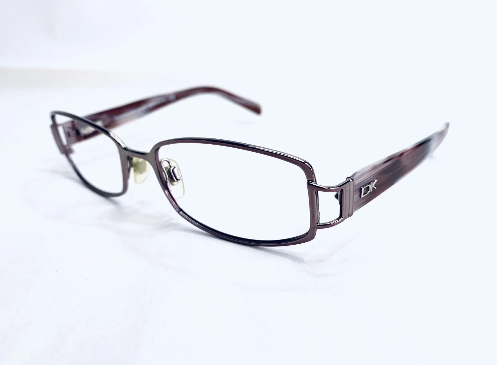 Donna Karen Rose Gold Metal Rectangular Glasses Italy DK 3529 1035 51 16 130